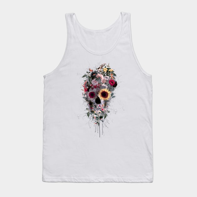 Skull Floral Tank Top by rizapeker